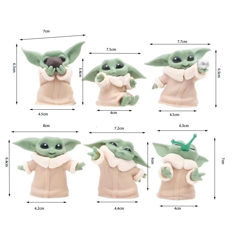 6PCS Star Wars 4-6cm ToyS Mast - Baby Yoda Products 评论和价格
